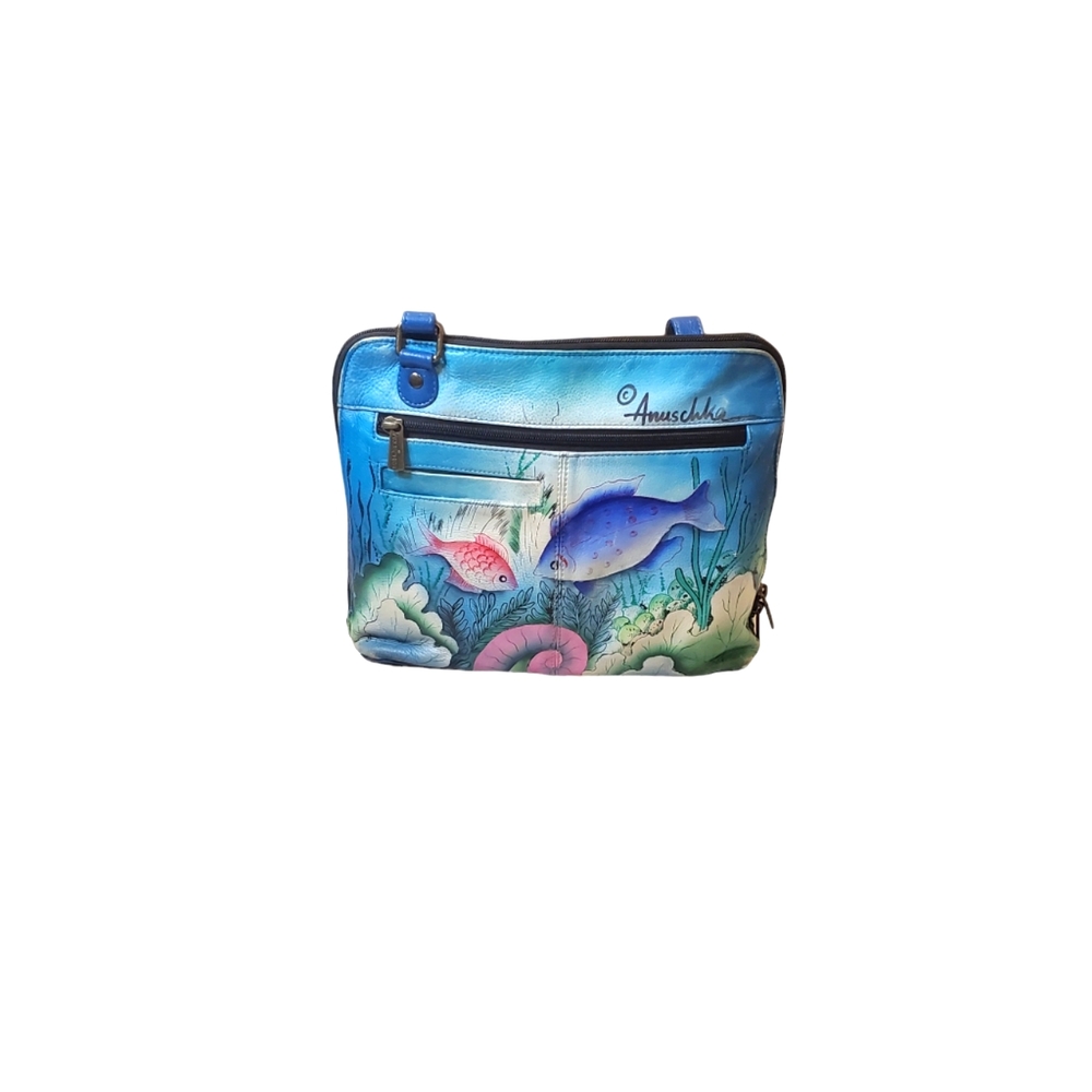 Anuschka Hand Painted Leather Shoulder Bag